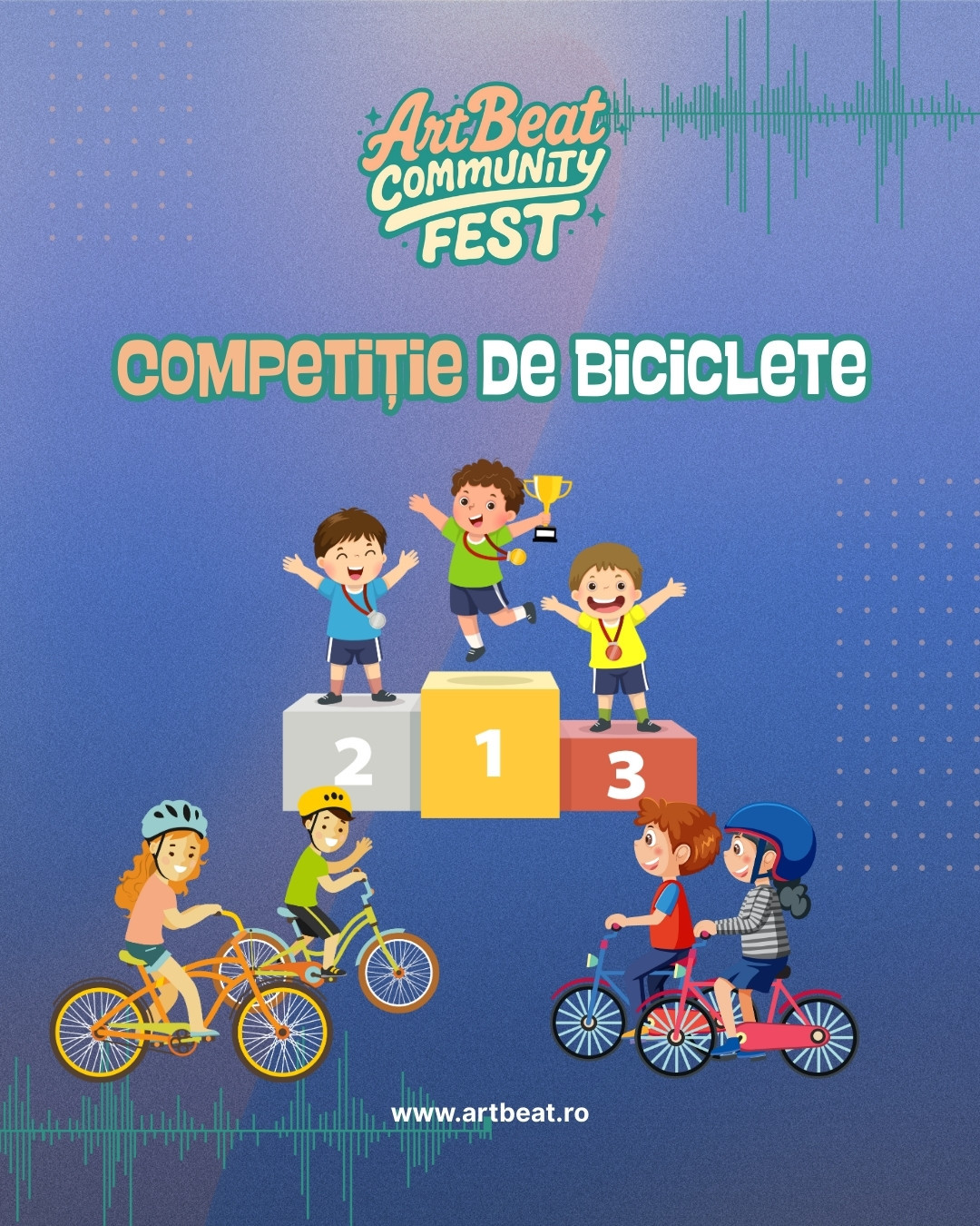 juniorii PEDALEAZĂ  în cadrul  festivalului  ARTBEAT COMMUNITY FEST 2025